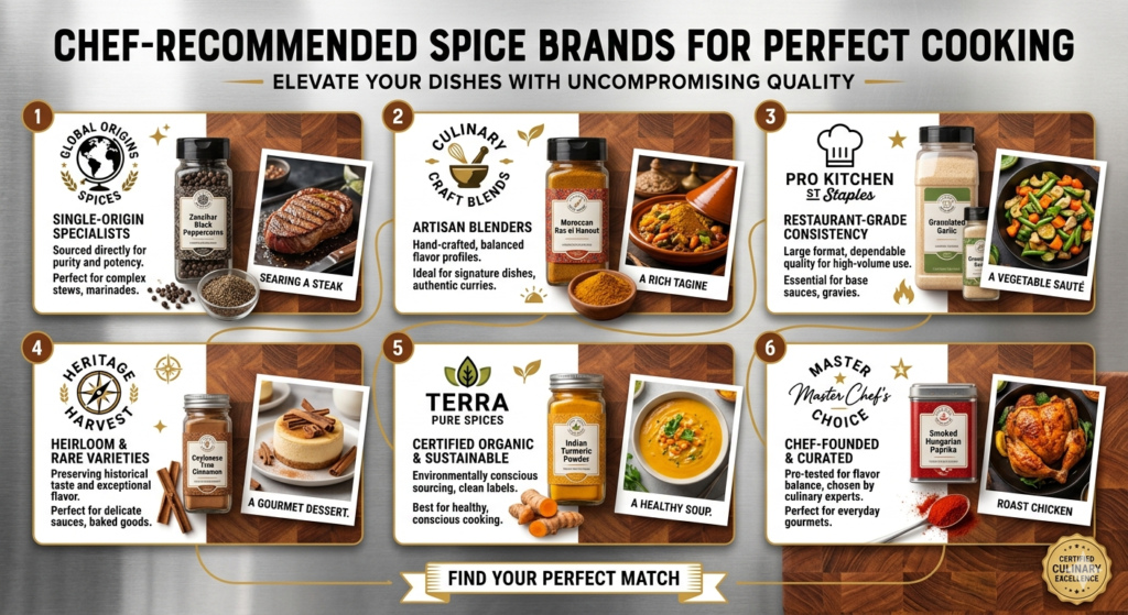 Chef-Recommended Spice Brands for Perfect Cooking.