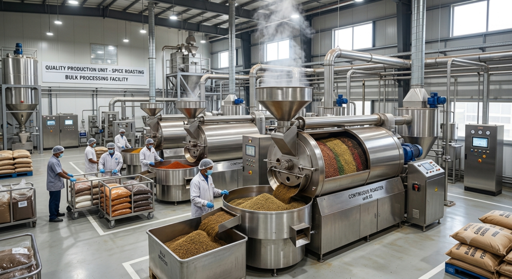 Bulk Spice Roasting Facilities for Quality Production