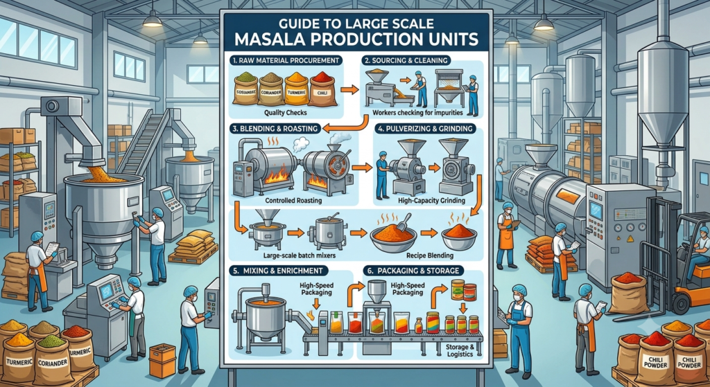 Large Scale Masala Production Units Guide